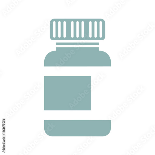 Medication bottle with label Vector