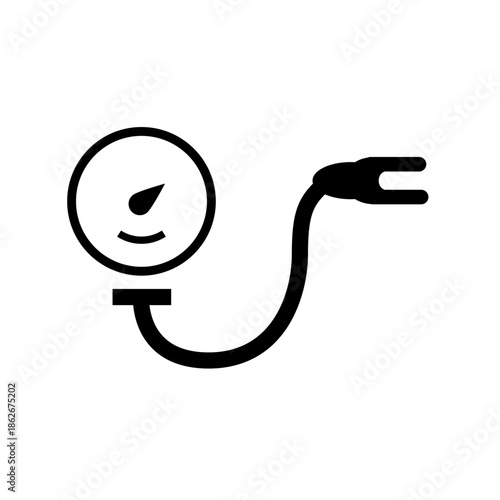 タイヤの空気圧計をモチーフにしたアイコン