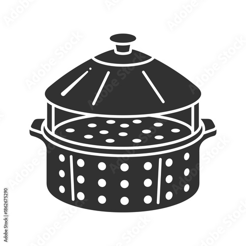 Traditional steamer pot Vector