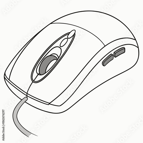 Modern Minimalist Computer Mouse Graphic