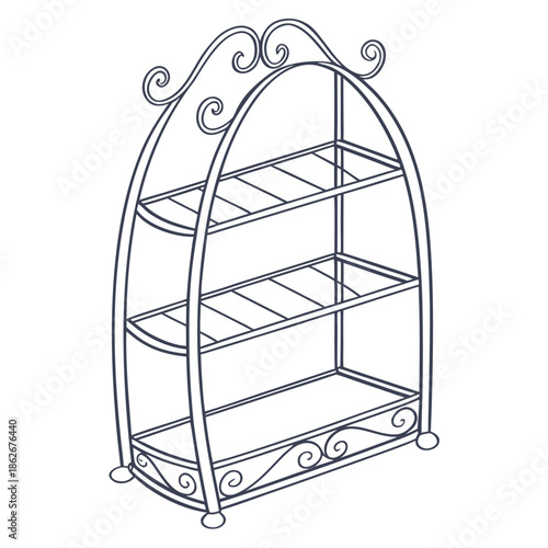 Blank Decorative Wall Shelf for Interior Display