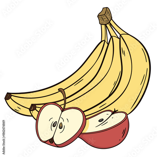 Crisp Green Granny Smith Apple Vector Illustration