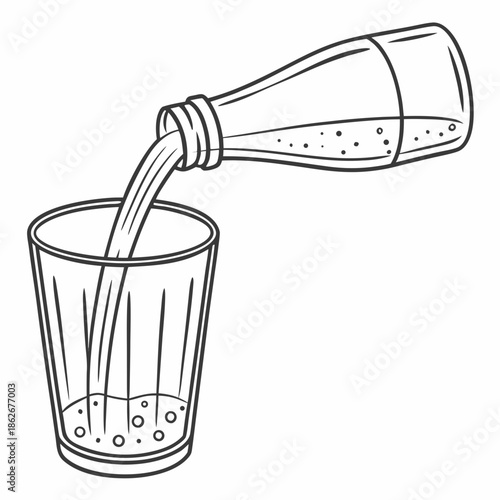Clear Transparent Drinking Glass Cup Vector Illustration
