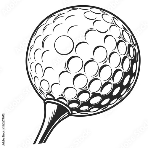 Sports Equipment Golf Ball Vector Graphic