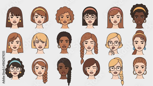 Diverse Women Portraits - A Celebration of Feminine Beauty.