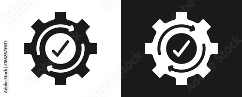 Operation Icon Set Glyph In White And Black Background