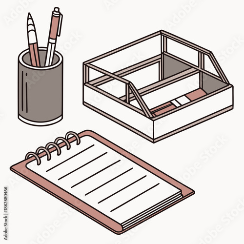 Organized office supplies