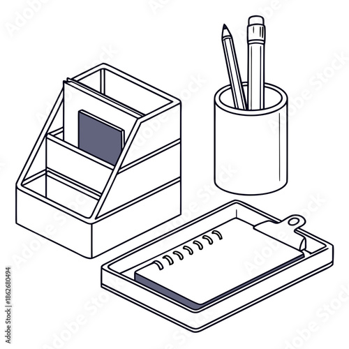 Organized office accessories