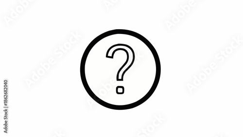 Question Mark Icon in Circle - Seeking Answers and Information.