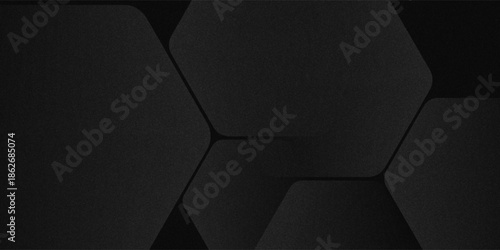 Modern black white abstract background. Minimal. Gradient. Dark grey banner with geometric shapes, lines, stripes, triangles. Design. Futuristic. Cut paper or metal effect.vector eps10
