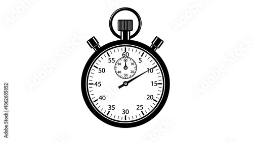 Classic stopwatch icon for timing and performance.