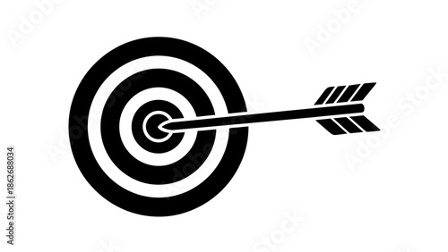Arrow hitting the center of a target bullseye icon.
