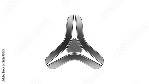 Abstract Metal Logo with Triangular Center