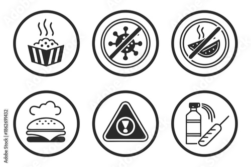 set of vector icons of easter eggs