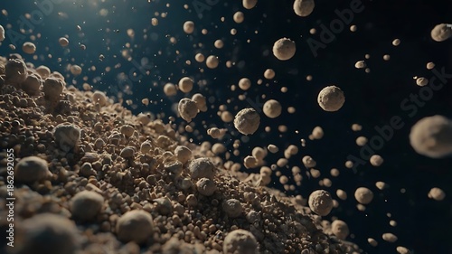 Moon Dust Particles Suspended Zero Gravity