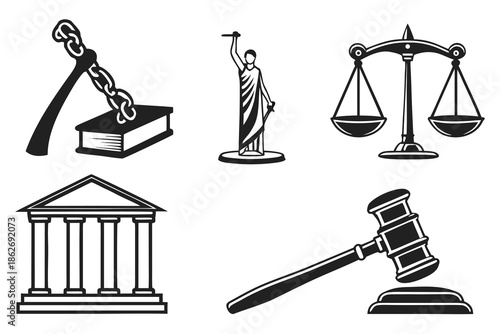 justice gavel and law books