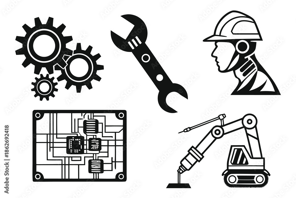 Fototapeta premium vector set of tools