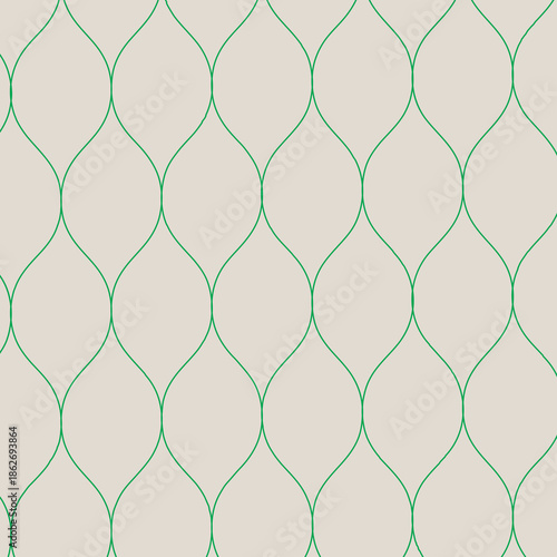 Seamless pattern of abstract sunburst motifs in pastel colors on a cream background