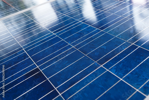 Solar panel surface for clean and renewable energy technology background