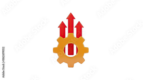 Gear with Upward Arrows