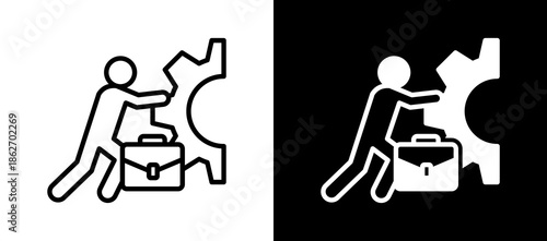 Business Resilience whiteblack icon