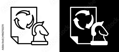 Continuity Planning whiteblack icon