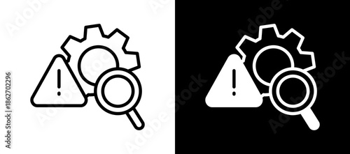 Incident Management whiteblack icon