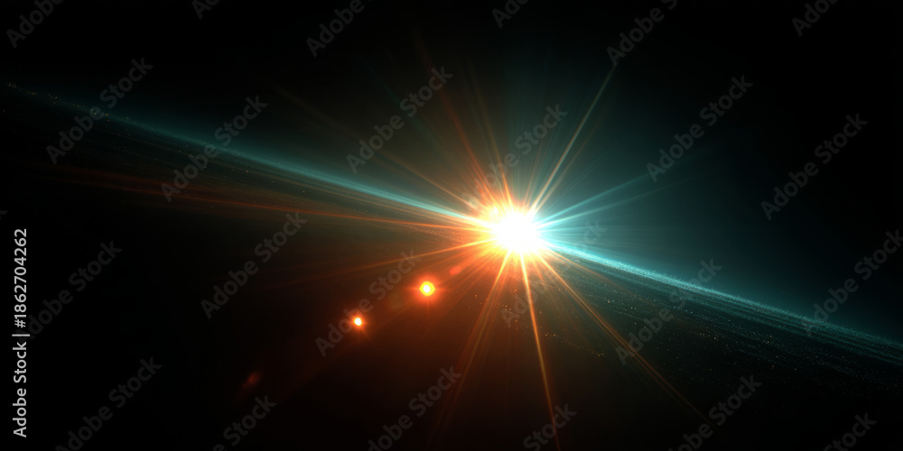 Obraz premium Explosive Burst of Light in Outer Space