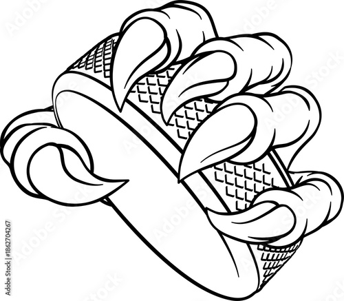 An ice hockey claw sports i...