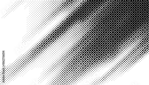 Black and white abstract and grunge pattern with smooth transition effect for sporty and modern background. Fully editable vector element. Vector Format Illustration 
