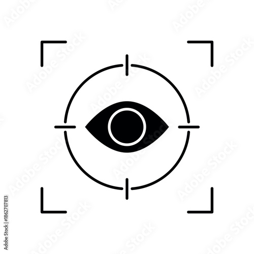 Icon a VR Eye Tracking, isolated against a clean background.