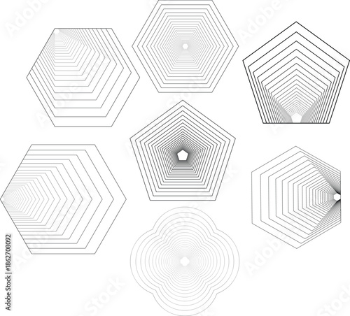 Abstract geometric shapes collection