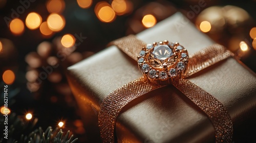 Diamond brooch gift box