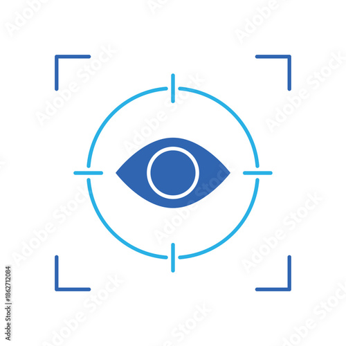 Icon a VR Eye Tracking, isolated against a clean background.