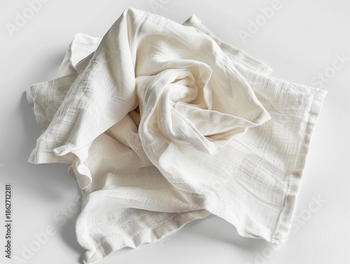 Wallpaper Mural White cloth placed on a flat surface for textile display or design work at a studio space Torontodigital.ca