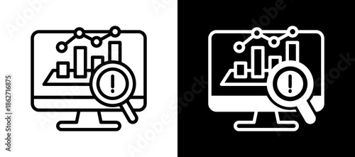 Risk Assessment whiteblack icon