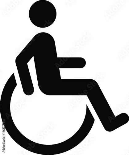 Wheelchair Accessibility Icon Black Silhouette Vector Symbol