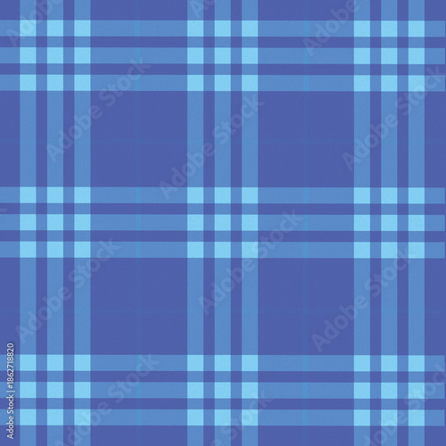 Blue Plaid Seamless Fabric Pattern