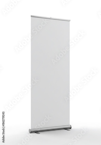 Clean Retractable Banner Mockup: 3D Render