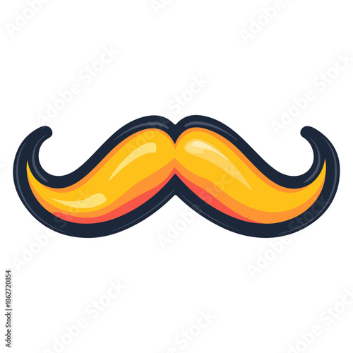 fake curly mustache, costume, april fool's day, festival, vector, transparent background, accessory, furry, icon, shape