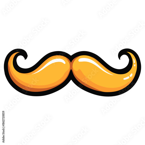 fake curly mustache, costume, april fool's day, festival, vector, transparent background, accessory, furry, icon, shape