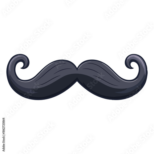 fake curly mustache, costume, april fool's day, festival, vector, transparent background, accessory, furry, icon, shape