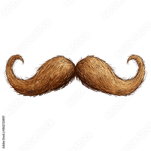 fake curly mustache, costume, april fool's day, festival, vector, transparent background, accessory, furry, icon, shape