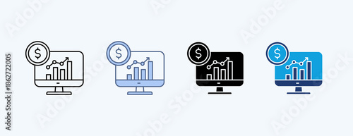 Trading Multiple Icon Illustration Vector