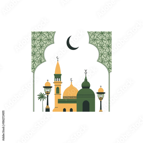 vector illustration of mosque