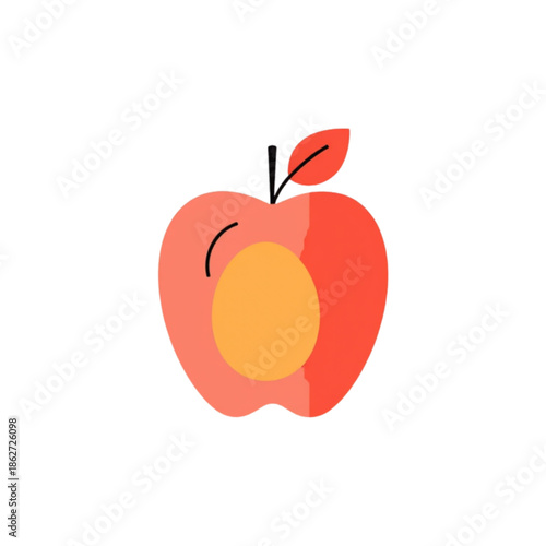 red apple isolated on white