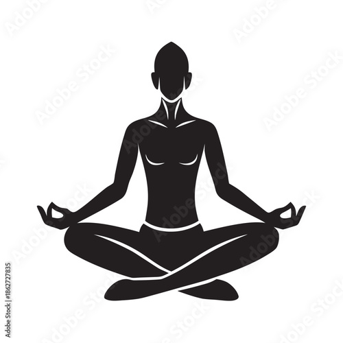Mindfulness Meditation Lotus Pose Silhouette