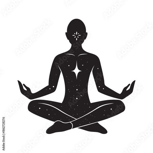 Yoga Meditation Hand Mudra Silhouette