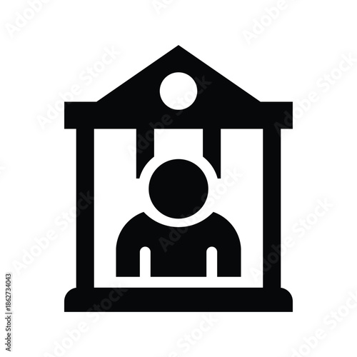  jail glyph icon illustration vector graphic.eps