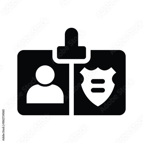 police identification glyph icon illustration vector graphic.eps
